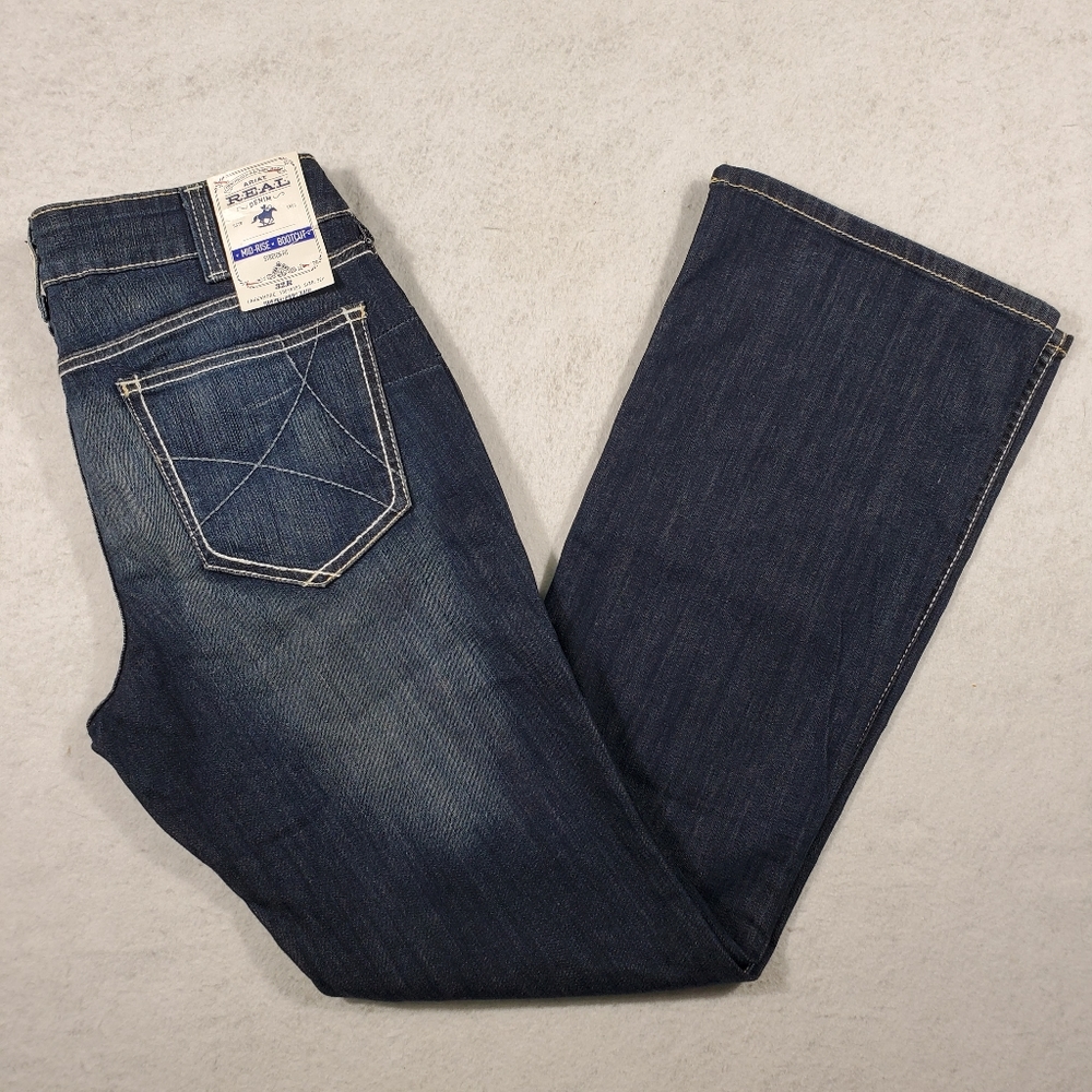 Ariat Womens R.E.A.L. Mid Rise Boot Cut Stretch Fit Jeans Size 32R New With Tags